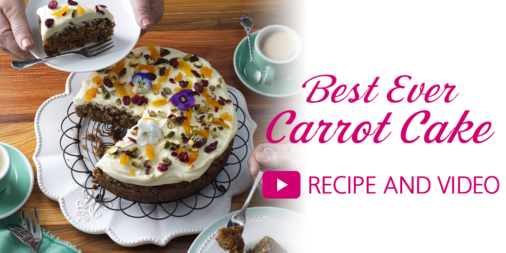 chelseasugar's tweet photo. The Easter bunny would love a bite of this carrot cake! It is so moist, so delicious and so hard to resist. Find the recipe here: https://t.co/m8TF5TMWRz https://t.co/YqsfJGScVC