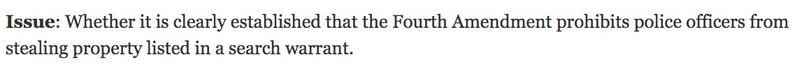 WTF!? Micah Jessop & Brittan Ashjian claim police officers stole $226,380 in cash & rare coins while executing a search warrant. The 9th Circuit finds the officers get qualified immunity. I'm definitely filing an amicus brief if this reaches the Supreme Court. Question presented: