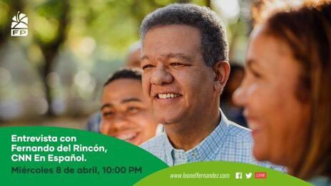 LuisArtilesR09's tweet photo. No te puedes perder esta interesante entrevista con el Dr. Leonel Fernández, en CNN en Español, con @soyfdelrincon, esta noche,10:00pm en #LeonelEnConclusionesCNN @LeonelFernandez  @CNNEE @fpcomunica @franklinalm @colectivoLF https://t.co/5u3gDHRIac