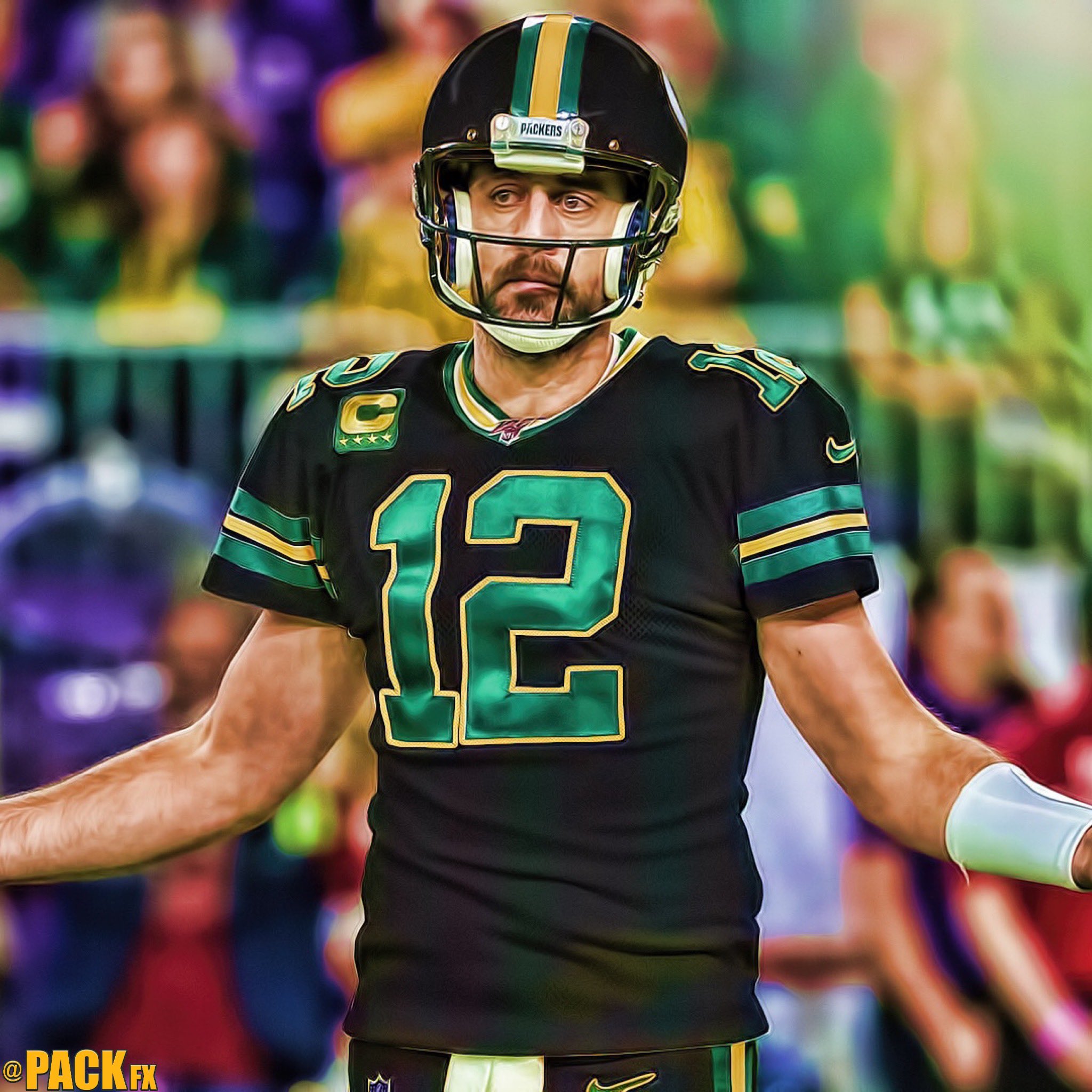 X 上的PackFX：「Green Bay Packers “Blackout” Uniform Concept ⚫️⚫️ #GoPackGo   / X