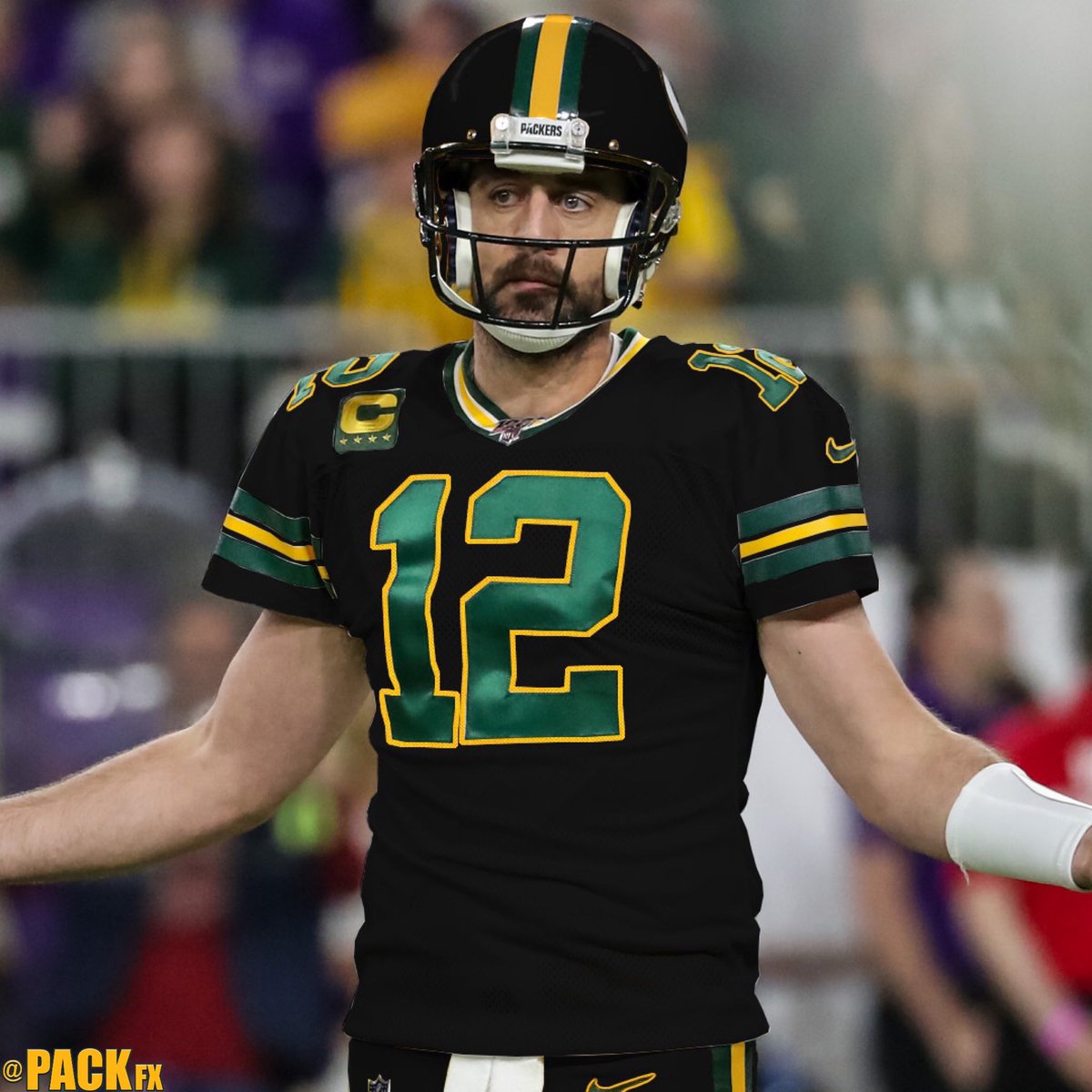 Green Bay Packers “Blackout” Uniform Concept   #GoPackGo