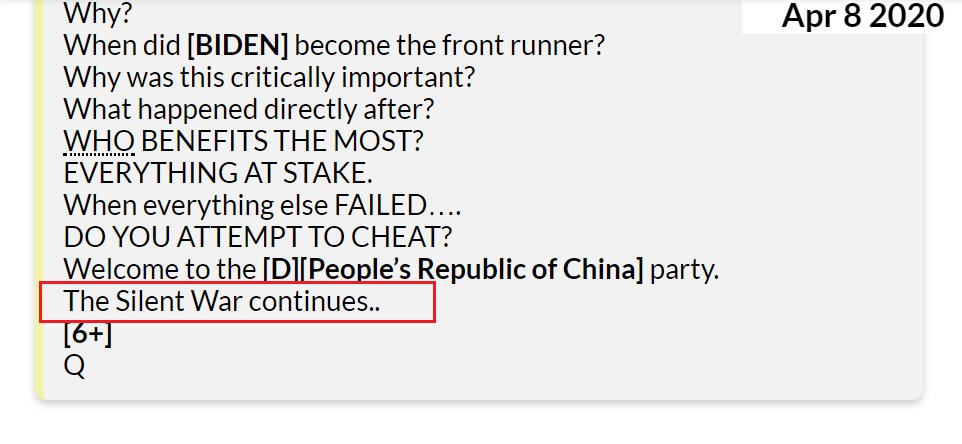 40) We have another instance of "The Silent War continues.." (Note, there are 2 dots in the ellipsis that follows this phrase.)