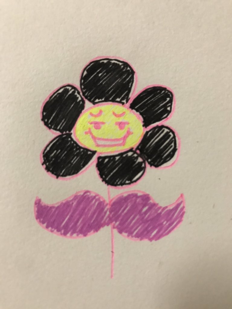 Another #disasterdoodle with #floweytheflower from #Undertale 

#flowey #floweyundertale