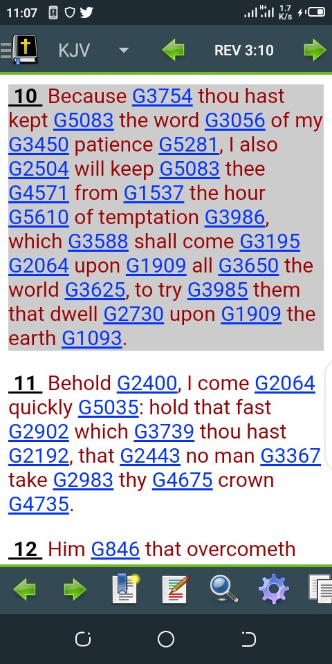 The others stand disproved also.So, please, let us examine Revelation 3:10 closely.And, to do that, we will visit the original language from which it was translated: Greek.