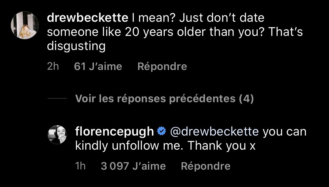 Florence Pugh claps back at some annoying “fans“ in her video’s comments.