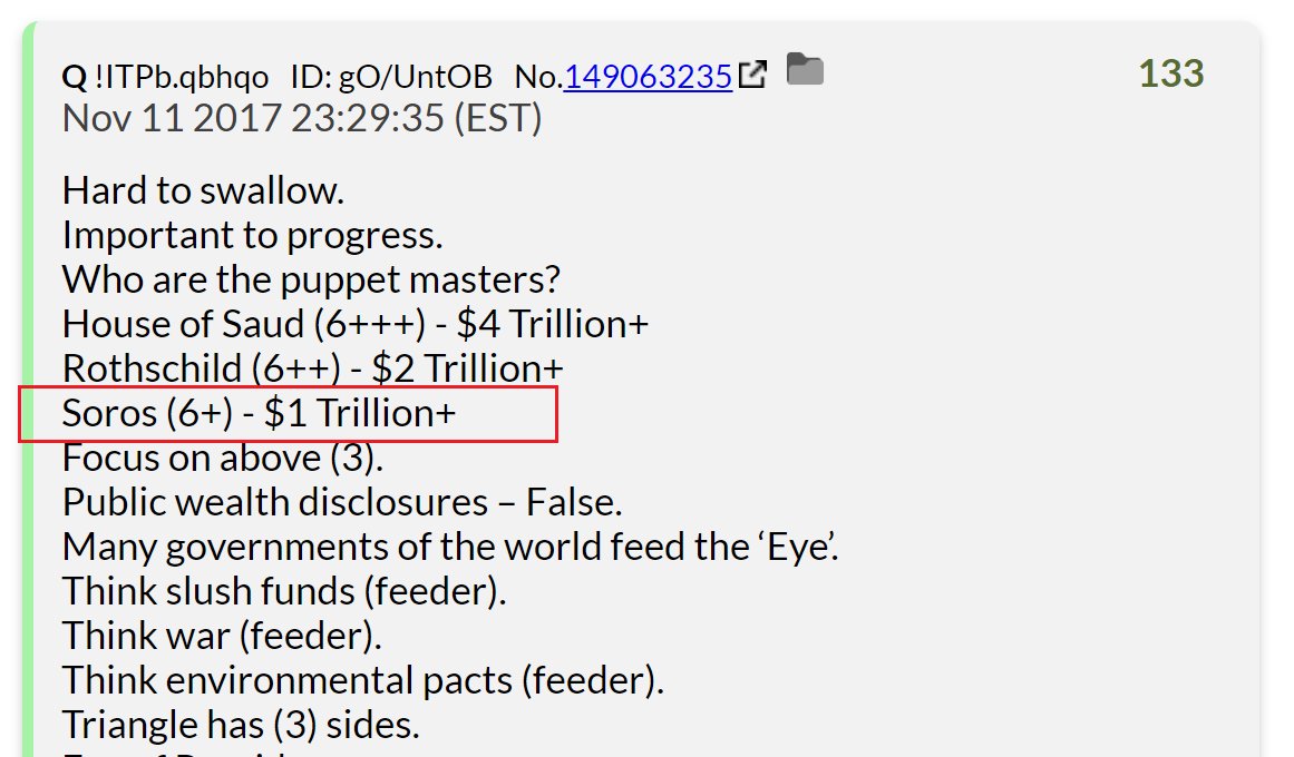 42) [6+] is likely a reference to George Soros, one of the trillionaires who control global events.