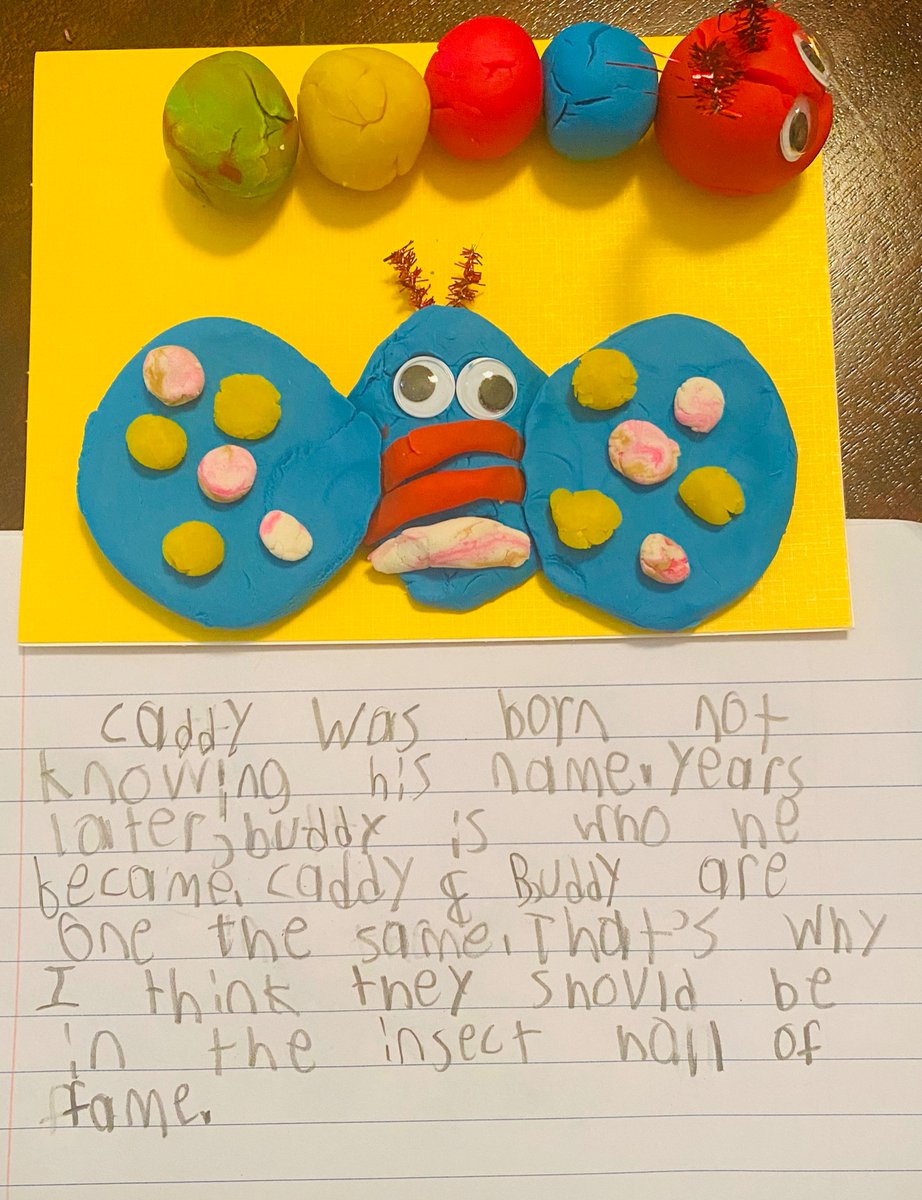 BiancaChampagne's tweet photo. My son Noah’s insect is the best!
Banyan Creek Elementary in Delray Beach, 2nd grade, Mrs. Arena.
#PBCSDinsects @pbcsd @Banyancreek1 @BanyanCreekES https://t.co/Vbc6vtfl6U