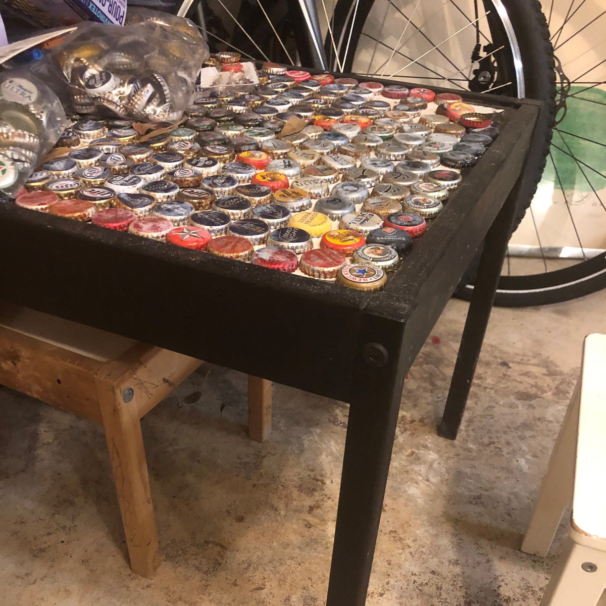 We can buy less and  #repurpose used items, like this  #artchair that got a new life, or the train table turned  @LEGO_Group table when the kids grew out of toy trains. Or the toddler table turned end table as the kids repurpose their bottle cap collection.9/