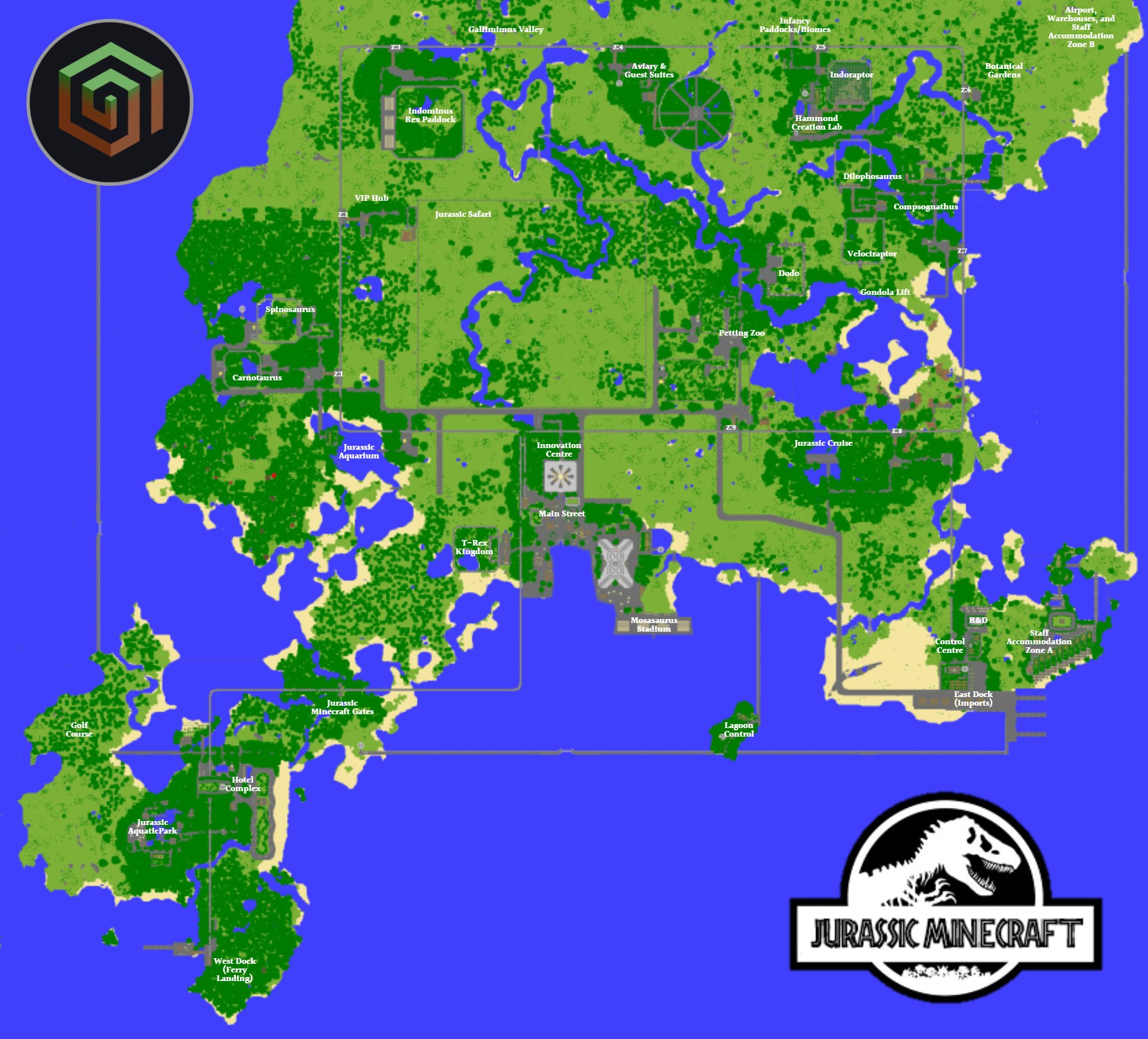 Simple Starters: Jurassic Labrotory Minecraft Map