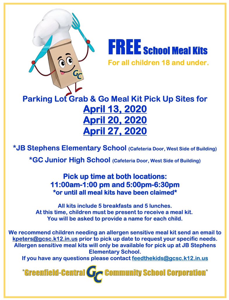 GCJrHighAP's tweet photo. FYI on meal pick up for the remainder of this month. #InThisTogether #CougarsConnectEd https://t.co/63ntkFD5Ih