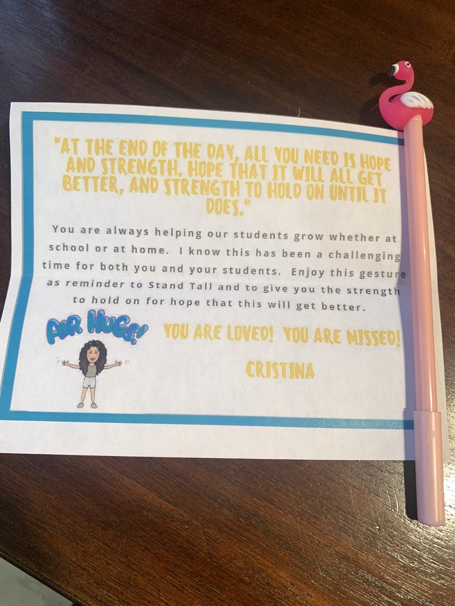 Today felt kind of rough managing meetings and working with my own kids.  Thanks to Cristina Villalobos for putting a smile on my face!  It came at the perfect moment.  I miss my asd4 family. #ASD4ALL <a href="/StoneSchool4/">Stone School</a>