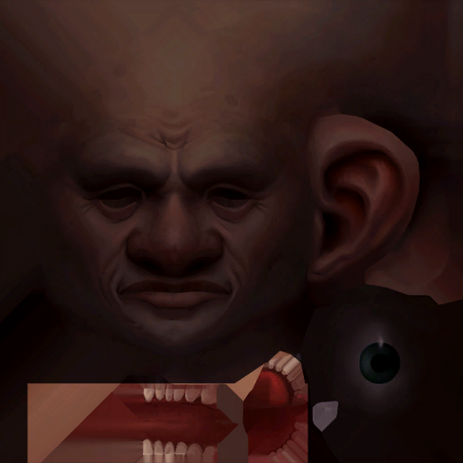 really dark male gnome skin. While the eye looks kinda screwed up (maybe special shaders fix that anyway), keep in mind eyes are separate from faces now. It may be vestigial.