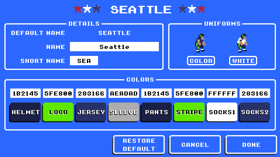 Operation Sports в X: „Retro Bowl Update Adds Team Name and 