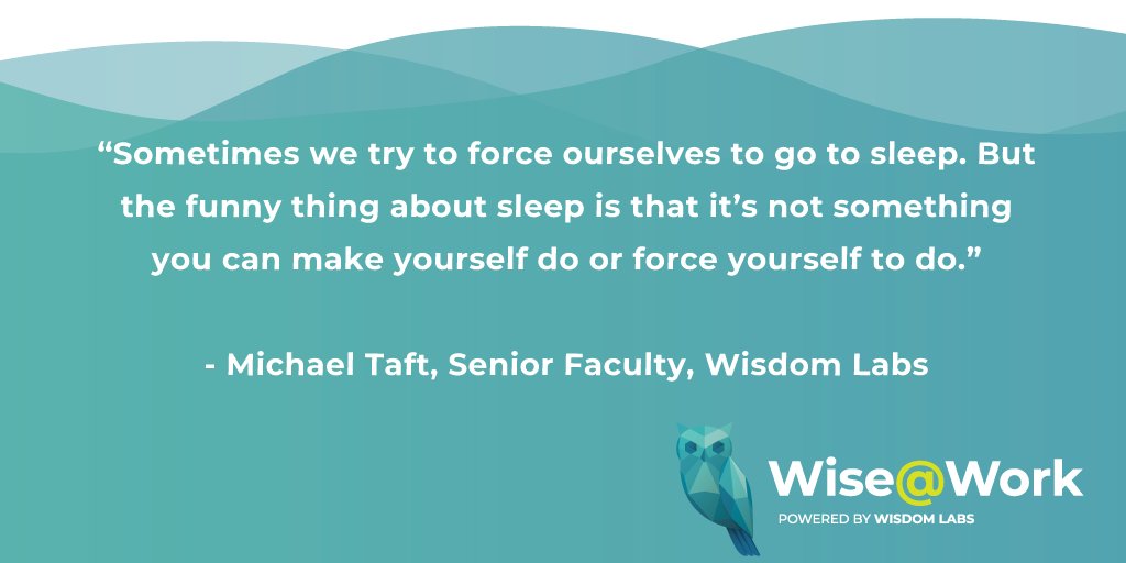 wisdomlabsinc's tweet photo. Are you sleeping? Our overall health is tied to our ability to get restful #sleep. Try our latest expert-led series in the Wise@Work app, “Five Paths to Deep, Restful Sleep,” for free for 90 days with our #COVID19 response kit. https://t.co/JH46EBjr7f
#wiseatwork #meditation https://t.co/IeFkKzoRA0