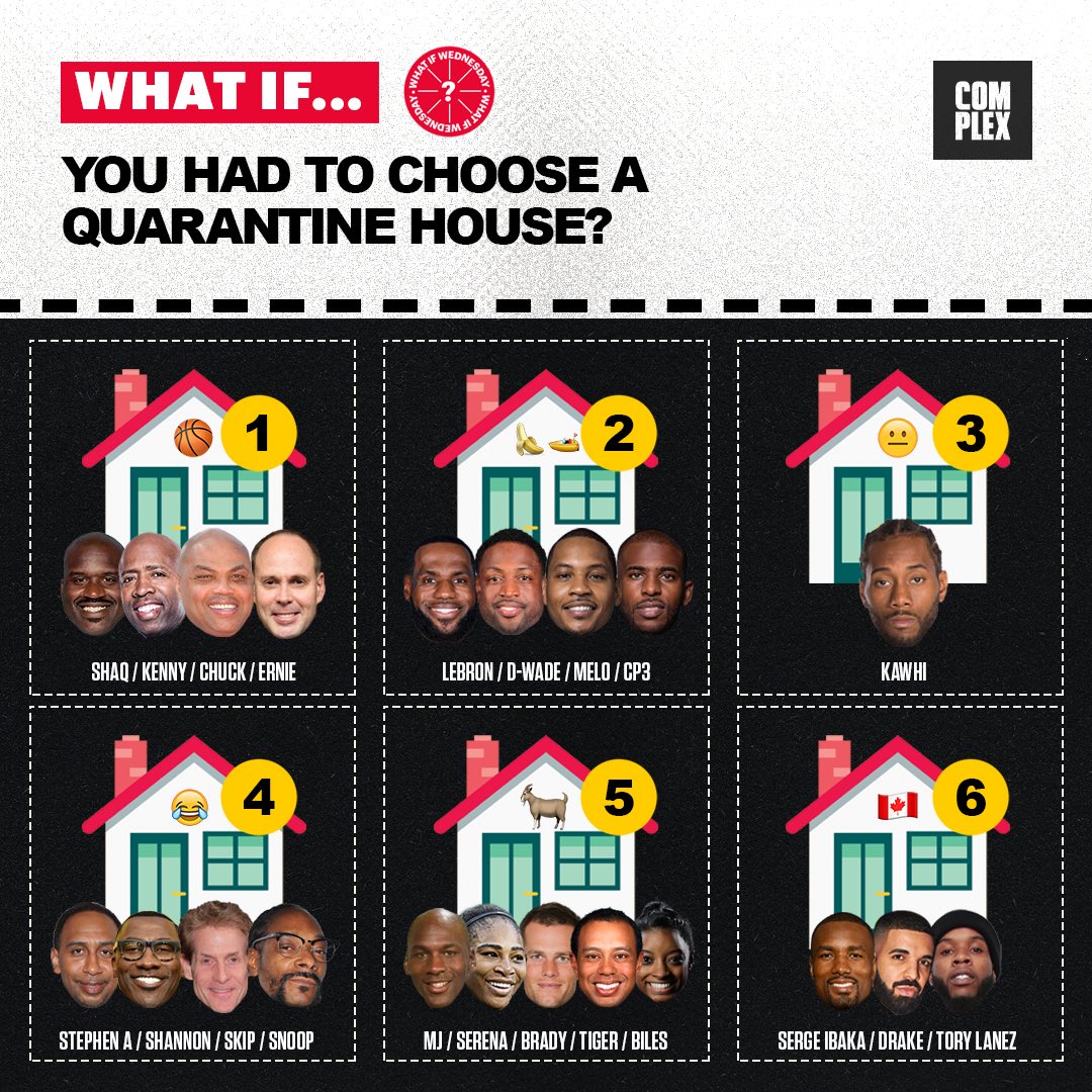 ComplexSports's tweet photo. Which house are you picking? 👀 

#WhatIfWednesdays https://t.co/k7jkViJNYo