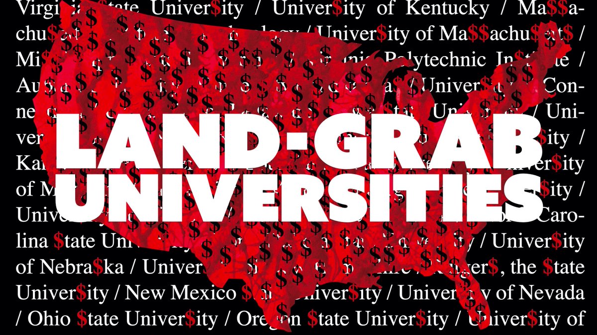 1/7 - Our investigation, "Land-Grab Universities," reveals how Indigenous land was turned into seed money for U.S. colleges: 10.7 million acres taken from nearly 250 tribes through over 160 violence-backed land cessions for the benefit of 52 universities.  https://www.hcn.org/issues/52.4/indigenous-affairs-education-land-grab-universities
