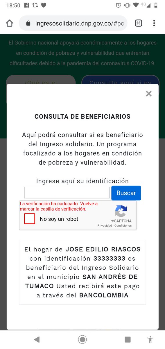 ClavijoBlanco's tweet photo. @ClaudiaLopez  @Citytv  señora alcaldesa que significa todo esto, yo verifique con varios números como 11111111, 22222222,33333333 y pues no sé cómo es eso y uno que si tiene necesidad no recibe nada que triste https://t.co/NRL9BMwTlj