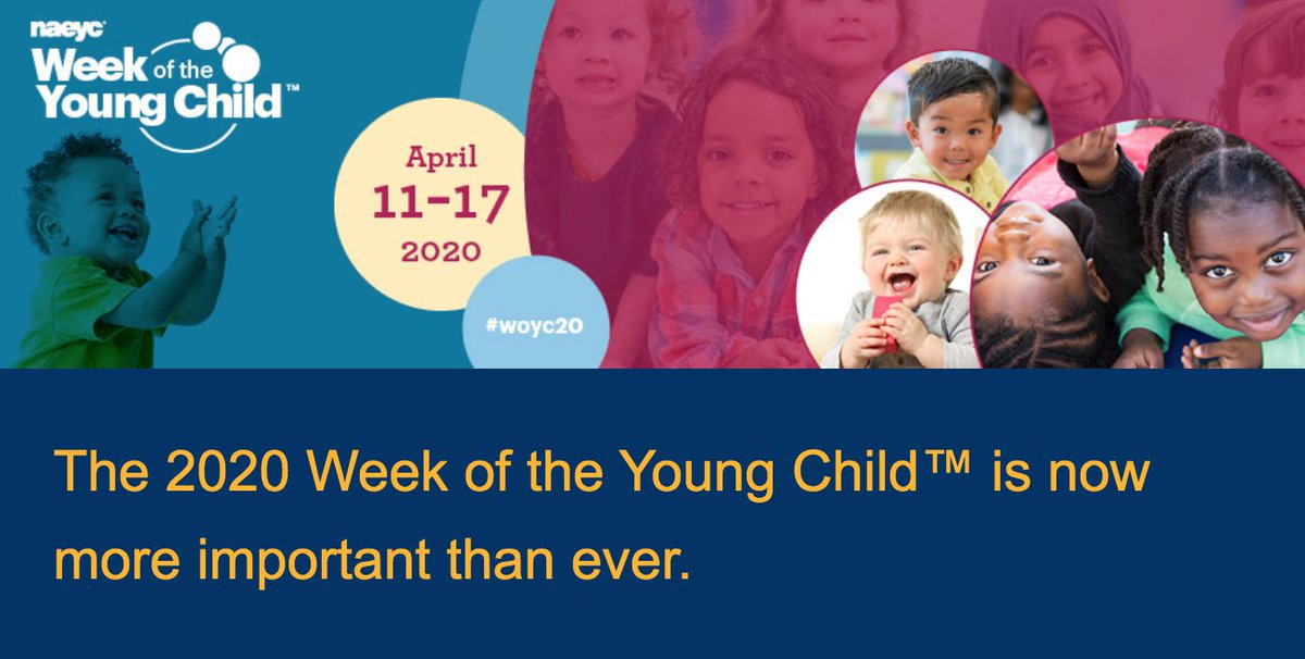SupportEarlyEd's tweet image. #COVIDー19 has changed our lives, yet it hasn’t changed the need to celebrate and support young children and the adults who love, care for, and educate them. Join us and use our toolkit for advocacy opportunities you can include in your #WOYC20 activities: bit.ly/2xZ4rpC