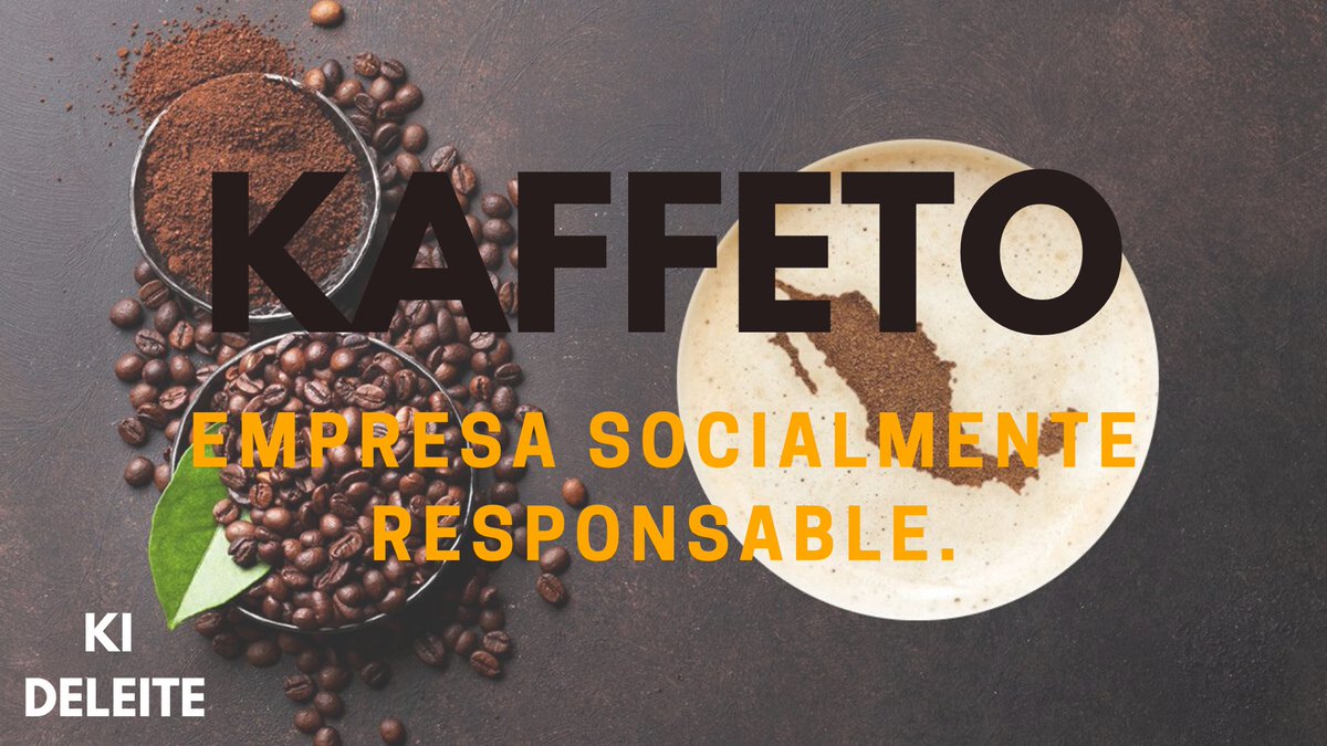 KAFFETO; Empresa Socialmente Responsable.

Comprometidos con el país, apoyando cafetaleros mexicanos e impulsar el crecimiento económico nacional. 
Promoviendo el consumo de productos y materia prima producida en México.
