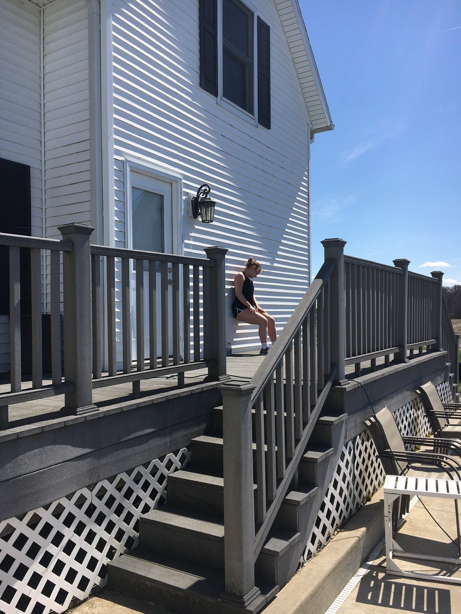 chetschwalm's tweet photo. Wall squats. @allisond_miller is a worker. She works every day. It’s a quality the Miller women share. #hermom #mymom https://t.co/7Wut6njEDn