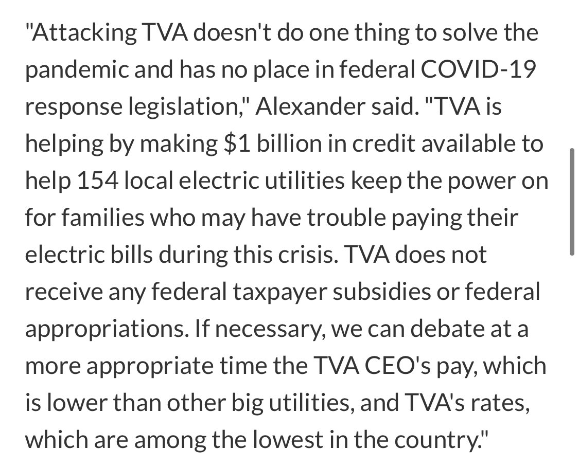 As usual,  @SenAlexander says it best: