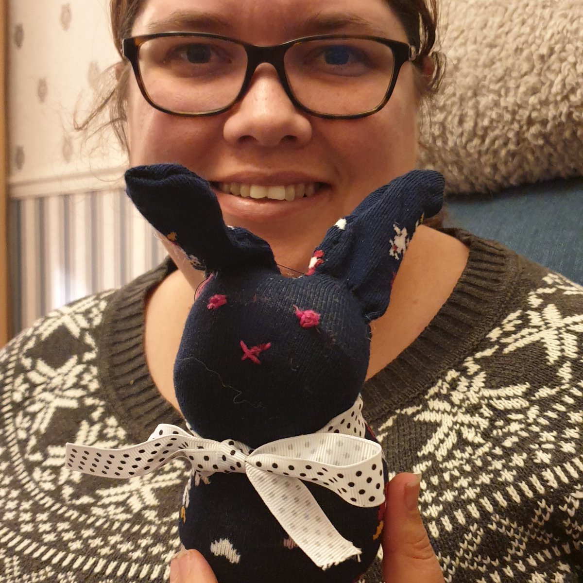helenharding83's tweet photo. @LMinfoUK #LMFika Sorted out an Easter sock bunny ready for a garden hunt on sunday. Only a few more to go.... https://t.co/EvIrOPjdtf