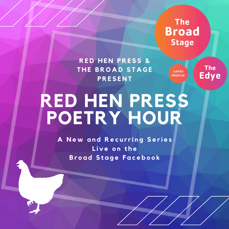 RedHenPress's tweet photo. SATURDAY, 8:00pm PDT, @thebroadstage Facebook: @rblancopoet, @SandraTsingLoh, #KimDower, @fjaragon1965, #BlasFalconer, #VandanaKhanna, with videos by @Tessathon and #GaylordBrewer. DON'T MISS IT! https://t.co/NFKMtTunAp
