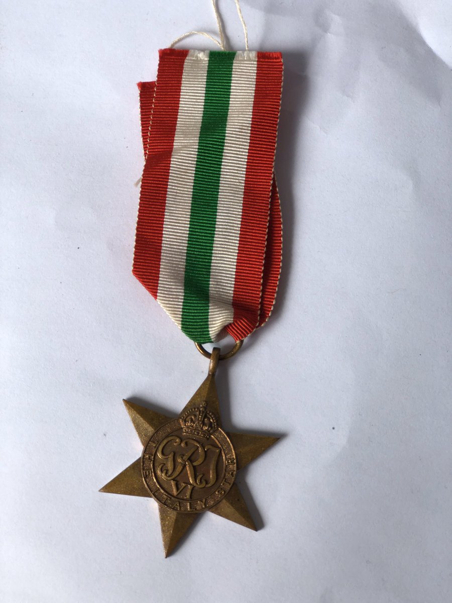 Granddad Ray Clarke’s Italy Star that will always remain unmounted and with its original ribbon out of respect to his memory and how he kept his medals for the rest of his life.