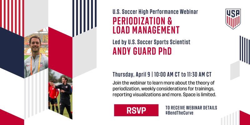 U.S. Soccer’s High Performance Department invites sporting professionals to learn about Periodization &amp; Load Management from Andy Guard PhD. 

Space is limited. RSVP to participate and receive webinar details: register.gotowebinar.com/register/45695…