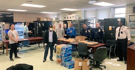 2057 and 499 representing the Mighty D3 and R70.  Visited ourn community Heroes (NYPD 112 pct, and Long Island Jewish Hospital Forest Hills), with lunch and Easter candy.
