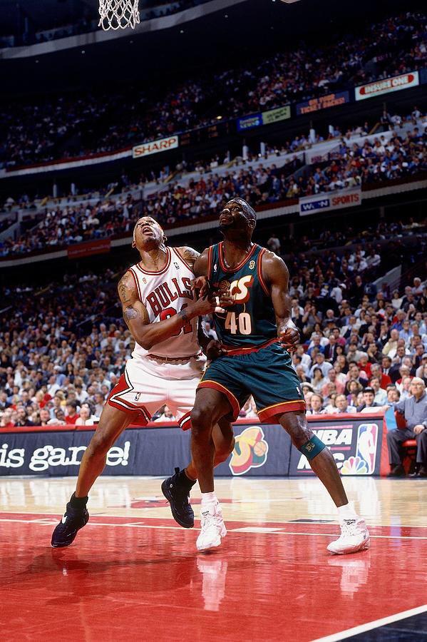 Four matchups to watch on  #BullsRewind and the ‘96 Finals:Dennis Rodman vs. Shawn KempGary Payton vs. Michael JordanDennis Rodman vs. Frank Brickowski (this is fun)Toni Kukoc vs. Sam Perkins (bench scoring)Ron Harper is also super fun this series.