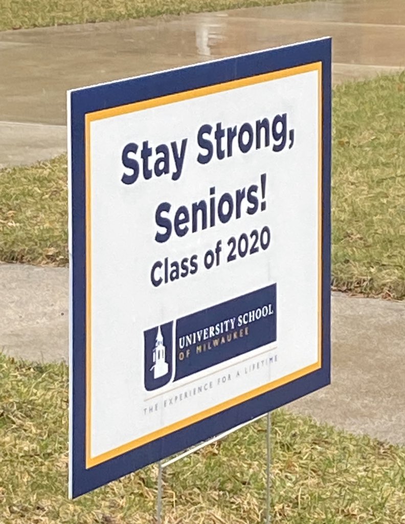 And another reason why @LifeAtUSM is simply the best. This brought me to tears today. #usmclassof2020 seniors, 8th grade & 4th grade. #usmfac #momofasenior x2.  #staystrongseniors