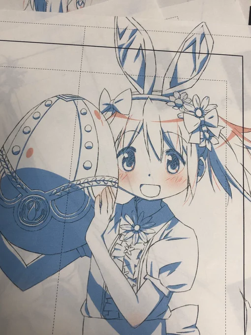 パッキングしてたらでてきた何年か前に原画描いたイースターまどか 作監は山村さん 指輪を描き忘れて仕上げさんに迷惑かけた 