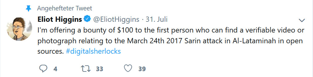 The smoking gun among the 3 examined attacks is 24 March. Remember: There is absolutely no proof, no photo, no tweet, facebook post, no article, neither from the White Helmets nor from Nusra or HTS nor any doctor or private person. Not even Higgins' reward could change that.