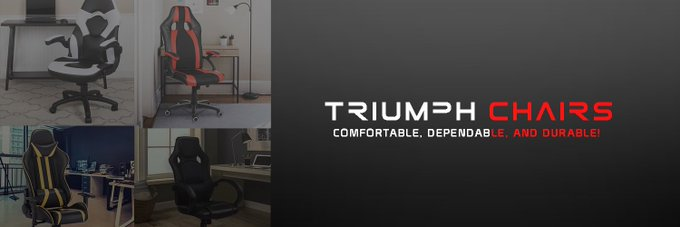 MrsAnimatedVet's tweet photo. So, I'm excited and nervous for this news. I got a sponsorship with @TriumphChairs. Their chairs look amazing and comfy. Use "MrsAnimatedVet" for a 10% discount.  Go check out their website: https://t.co/SyRWTqVIzI https://t.co/Pg0JlqNEhk