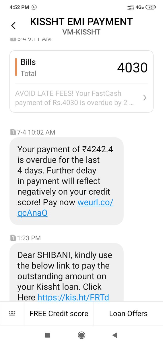 ShibaniChoudhu6's tweet photo. @BanegaAb @PMOIndia @narendramodi @RBI @cyber @ShivaniGupta_5 @nsitharaman We have information that #kishht harassing their client for loan recovery. They are charging too high interest. Even though after guidelines of RBI kishht harassing their client. They arenot human. @PMOIndia @narendramodi @RBI @ShivaniGupta_5 @Kissht_EMI #kishhtfruad #kishht https://t.co/rCvNGrfava