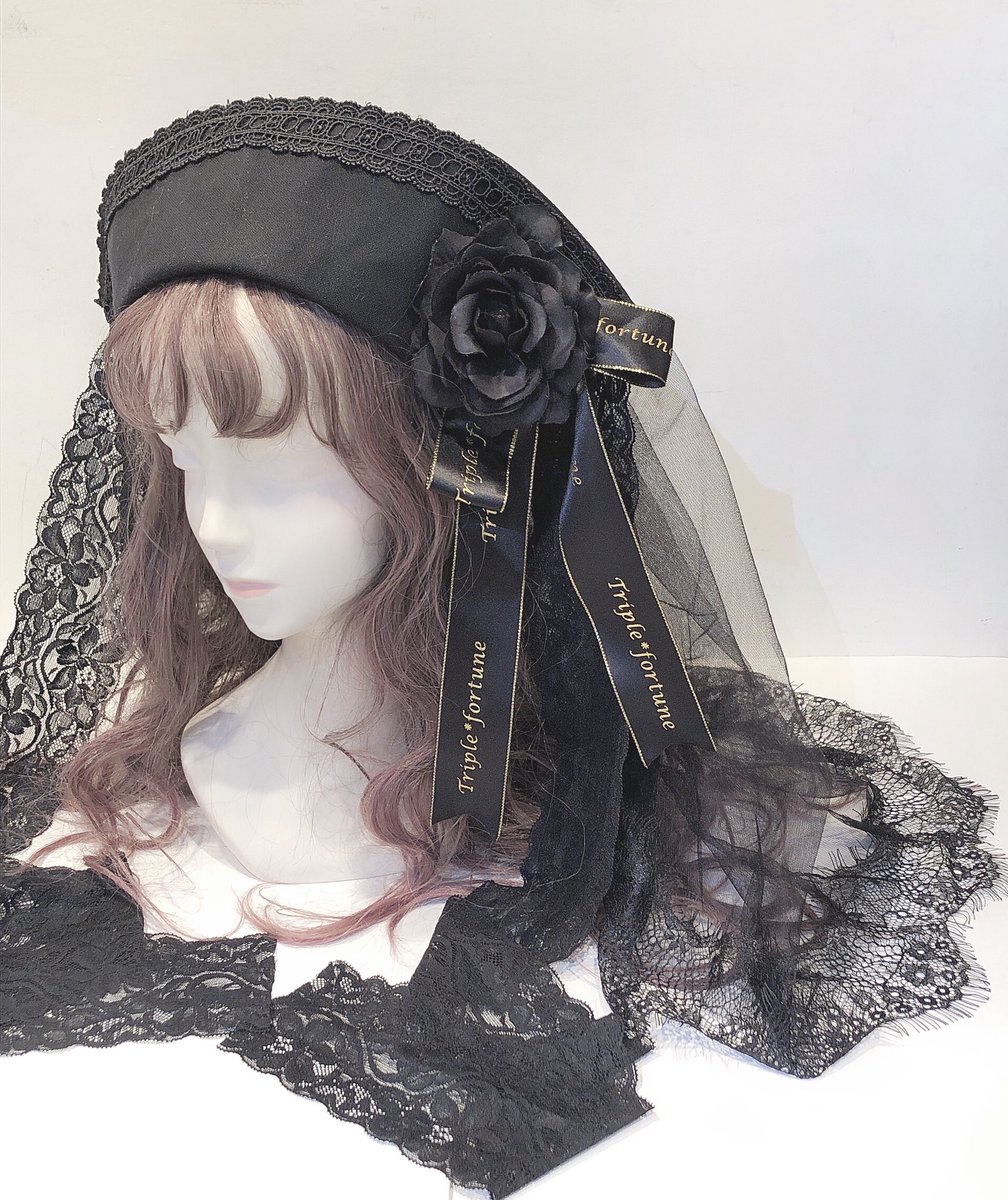 ⚜️Triple* fortune ⚜️ ✨人気アイテム✨ ?修道女ヘッドドレス（黒 