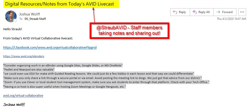 Straub_AVID's tweet photo. Straub teacher as AVID note taker for colleagues!   Loving the ideas from the AVID Virtual Collaborative! @SalemKeizerAVID @#ThanksAVIDFam https://t.co/fxAjjqkim8