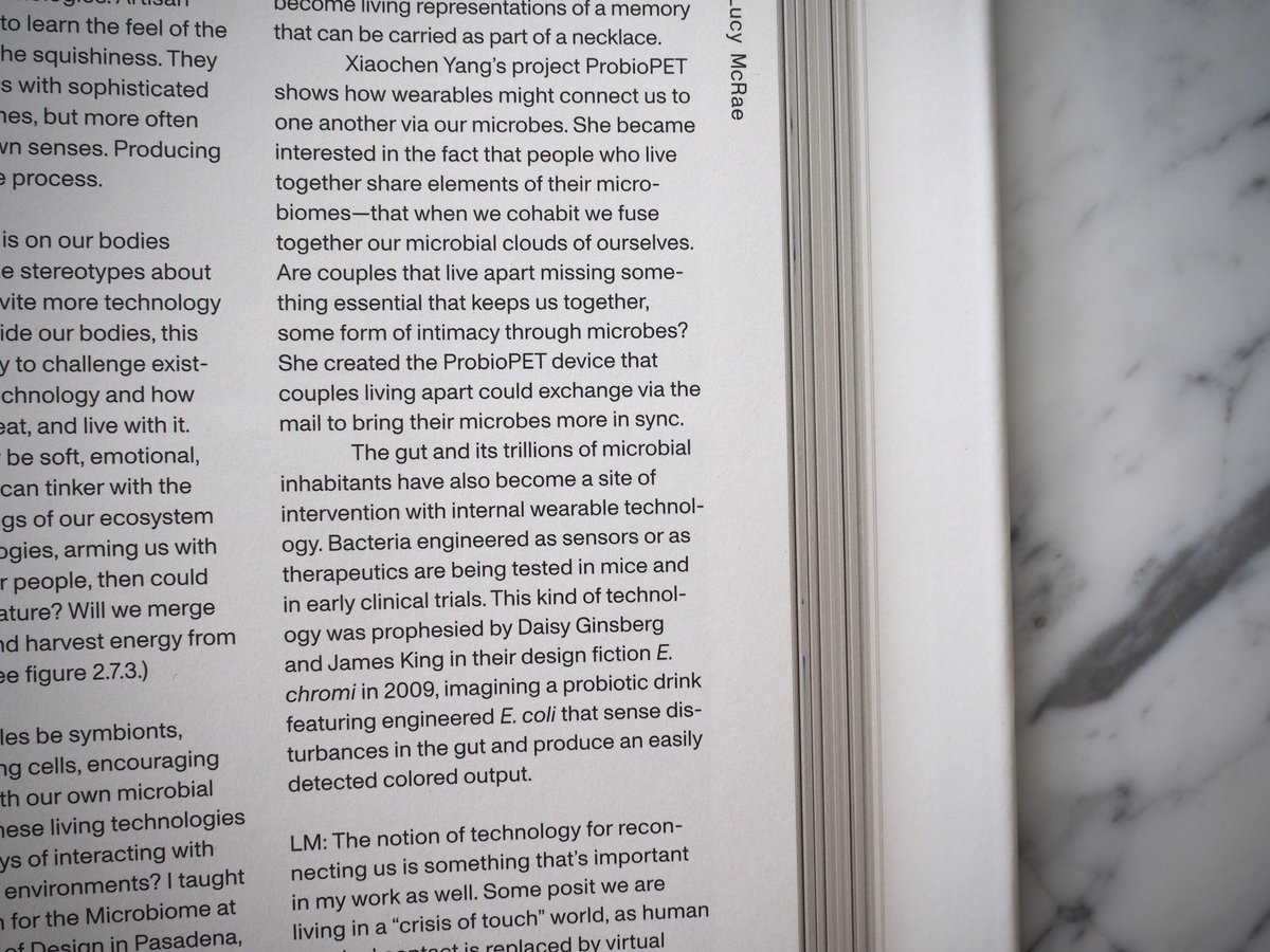 xiaochenyang1's tweet photo. My speculative design work ProbioPET was published part of Being Material by @mitpress! ! The rare time in my life to dance between Bioscience, wearables and design fiction. Grad school was so much fun by working with @thisischristina. #ACCD #ohmdp #speculativedesign #biodesign https://t.co/Z2Itgc4YGE