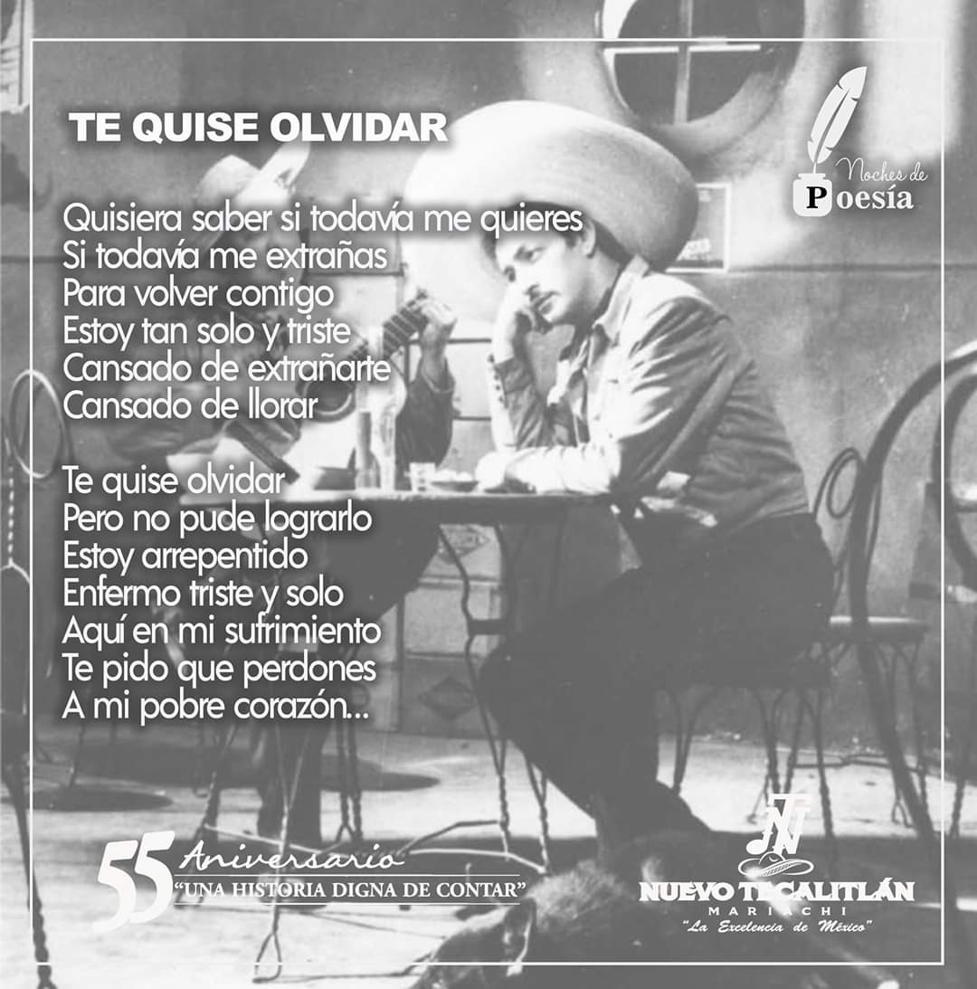 #NocheDePoesía📖🌃✒
Hoy les traemos un fragmento del tema:
"TE QUISE OLVIDAR"
Los invitamos a compartir estas poesías, frases y citas con sus seres queridos, buenas noches