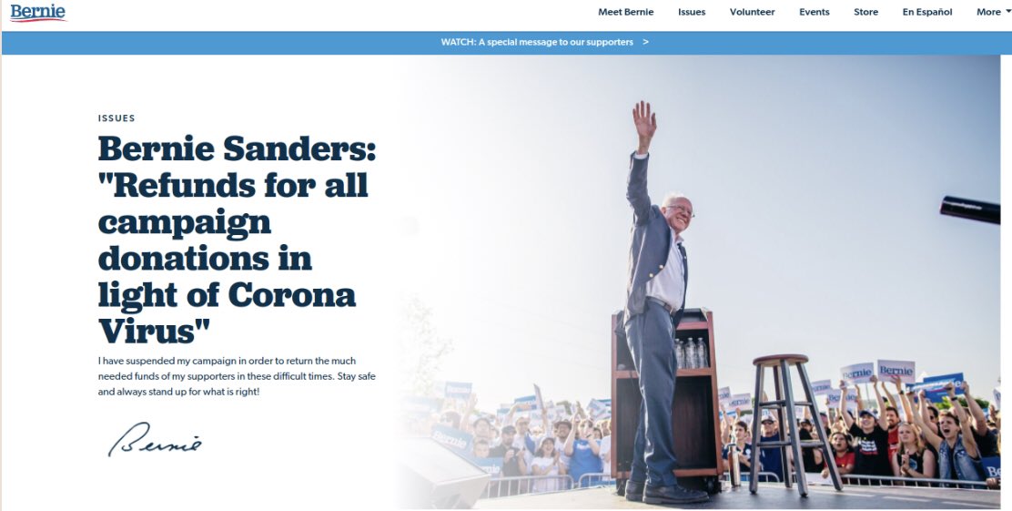 pubmechanic's tweet photo. @realDonaldTrump For all you @BernieSanders supporters, he is giving out refunds for those who gave donations.
#bernrefund https://t.co/URkB0E2a6q