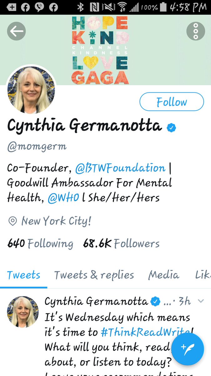 She sounds like a great mom..or is she? She is co-founder of  @BTWFoundation (Born this way foundation)Goodwill ambassador for mental health at  @WHO...Cynthia Germanotta....If the name sounds familiar it's because she's the mother of the 2nd nominee. ...