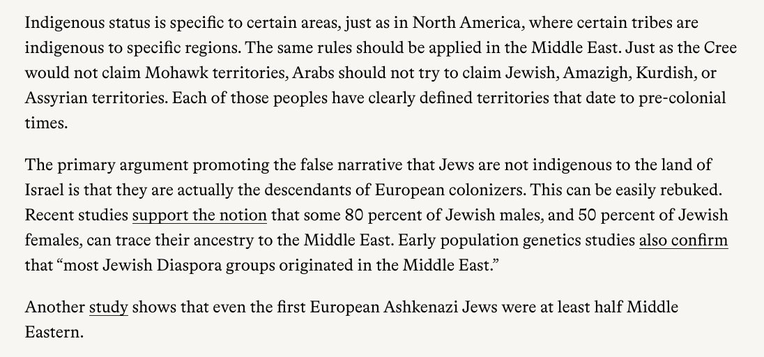 He makes it very clear the purpose of his article is to deny Palestinian claims to the land. When you have to focus on denying other's claims, you have a very weak arguement. Here is his claims about my people, which I will address in turn.