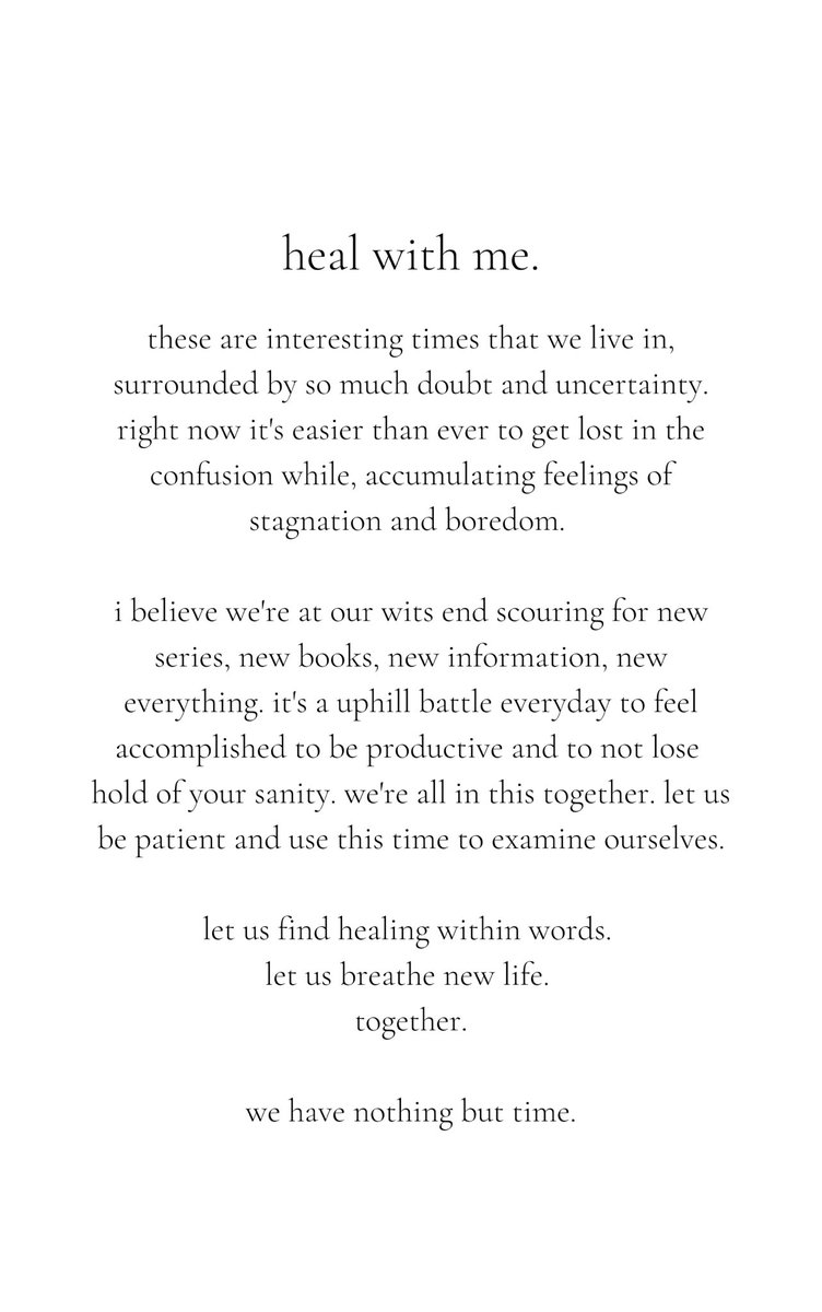 this a new step for me.i’ve kept this side hidden for a while.but i’m a writer.i was fearful of how the world may react to my words, but i knowthis a time we all need healing.so i present to you:  #quarantine. (a series of poems.) the first poem drops this friday.