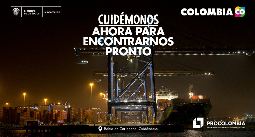 PROCOLOMBIACO's tweet photo. Desde ProColombia queremos decirles que hoy más que nunca estamos conectados y a su servicio para que los negocios sigan adelante. #YoMeQuedoEnCasa https://t.co/1sAvEoyegs