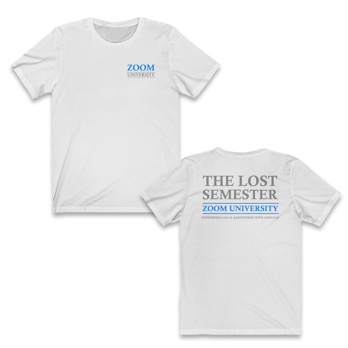 lineleap_'s tweet photo. Along with the “Virtual Tips” on the LineLeap app, we are also selling these limited edition #ZoomUniversity shirts where 100% of net proceeds go to our partnered bars/their staff to help them in these hard times. Visit https://t.co/6PNw3yzAWp (link in bio). https://t.co/b4V1MpAGs3