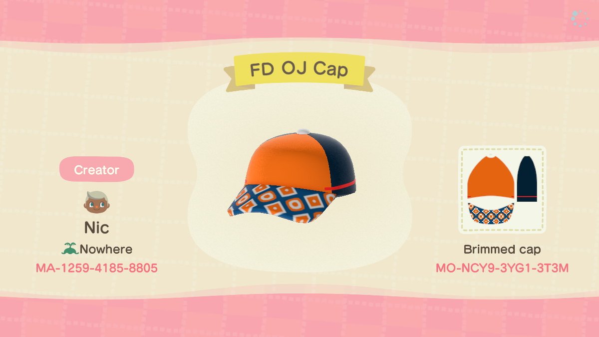 NnoooTV's tweet photo. FD Clothing Inc OJ colours are now uploaded!! MA-1259-4185-8805 #AnimalCrossing #ACNH #NintendoSwitch https://t.co/1Rk3XXnqqi