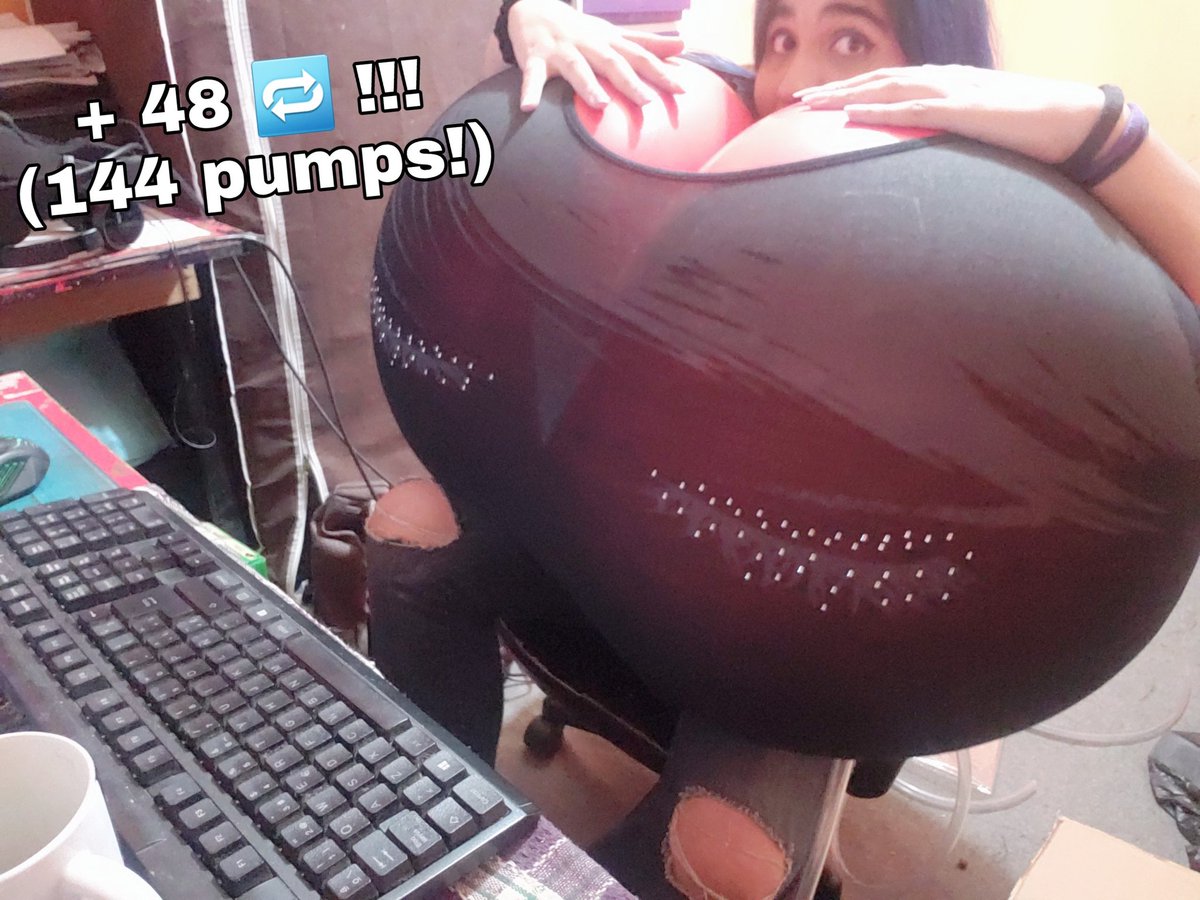 AlexaBalloon's tweet photo. Total so far: 873 pumps!
THANK YOU SO MUCH!

None of my clothes actually fit me at this moment so i had to improvise a lot to actually show my gigantic balloon boobs now! 🎈🎈
The day is almost finishing but we can set a new goal.

Let's go for  1K pumps! 
LAST UPDATE: 00:00 EDT! https://t.co/mOyoiJfAFD