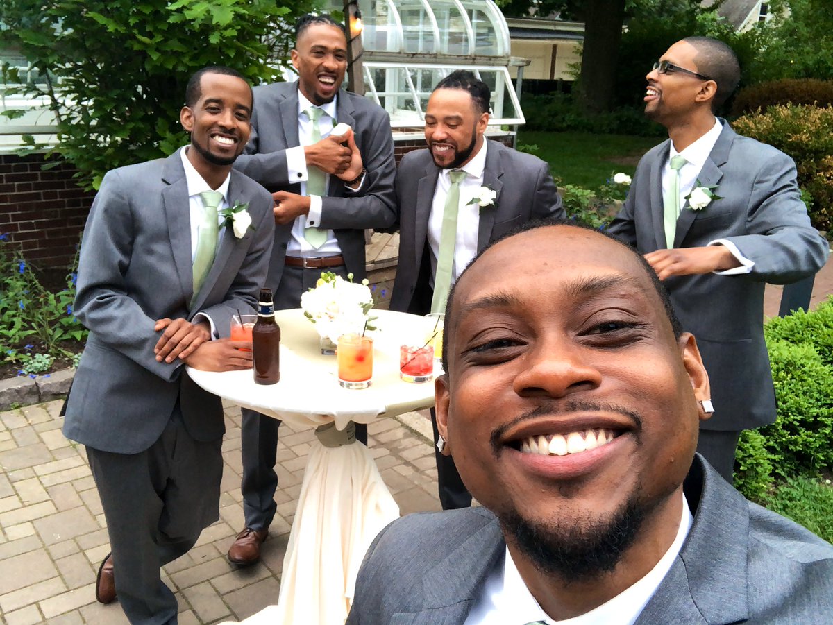 Almadrio45's tweet photo. I wanna re-live @BazaarNorm wedding day. Mainly because I only remember about 40% from that day...literally one of the best days of my life though. I love them folks man 😭😭😭😭😭😭😭😭
#MerchAllDay or Lysol your throat. https://t.co/s4l5OBWilx