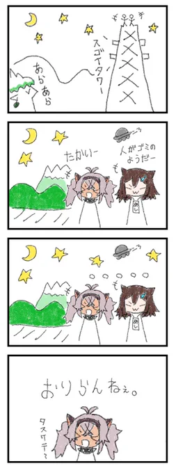#のらねっこあら
#マオのお絵描き帳
たかいとこ 